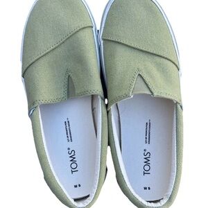 SIZE 5 - TOMS Women's Alpargata Fenix Slip-On Shoes - Green